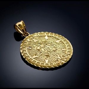 10K Gold Aztec Mayan Calendar